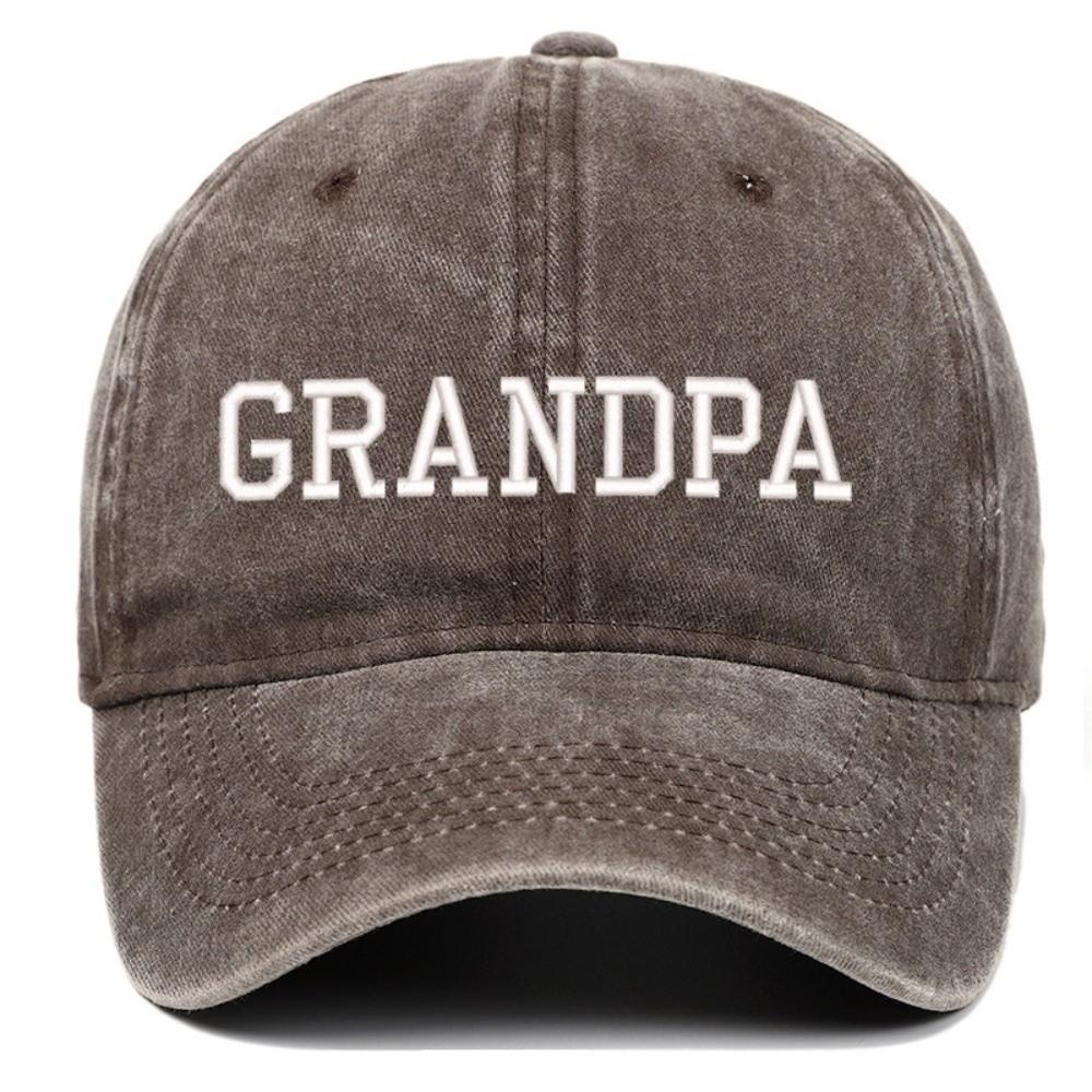 Fashion Washed Cotton GRANDPA GRANDMA Caps Vintage Breathable Grandparents Baseball Hats Adjustable Dad Hat Gifts