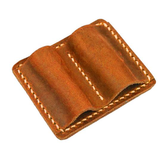 Подставка для ручек из искусственной кожи, двойная книга-петля, практичный органайзер для ручек, сшитая вручную ручка