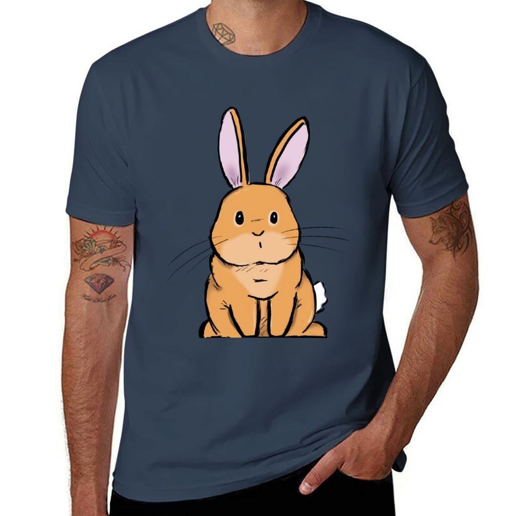 Cute Little Bunny Tshirt Basic Solid Color Short Sleeve Tshirt