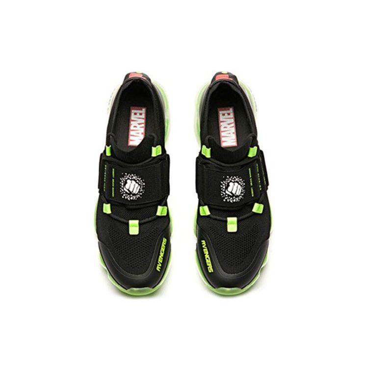 Anta Кроссовки Marvel X Avengers Hulk NASA 60th Slip Non-Slip Прочные Легкие Низкие Кроссовки Мужские Кроссовки Черный Зеленый 91835509-10