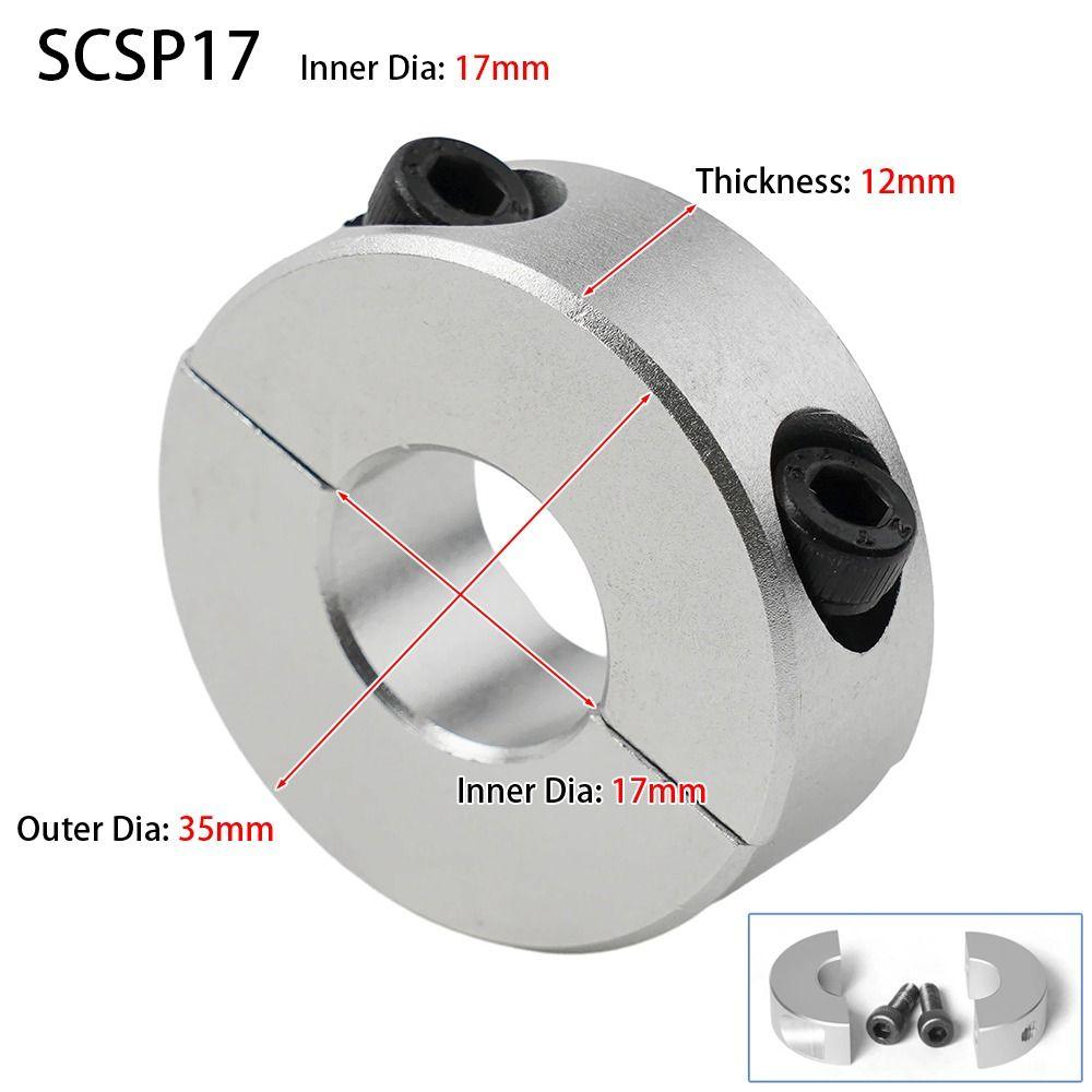 1Pcs Double Split Shaft Collar Aluminum Alloy Clamp-Type Collar New Fixed Locking Limit Ring