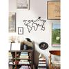 Vintage Airplane World Map Metal Wall Sculpture - Timeless Art Piece For Modern Living Rooms, Home Offices & Contemporary Interior Decor