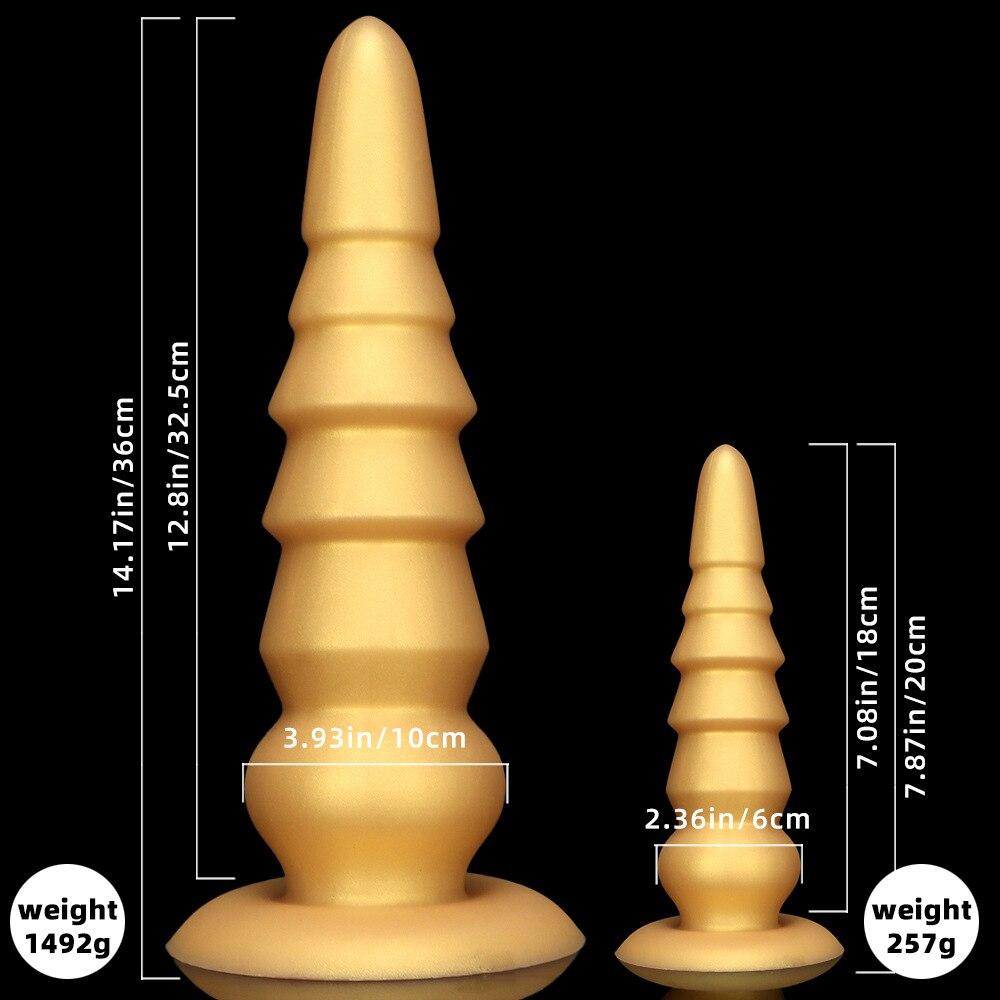Силиконовая мягкая анальная пробка большого размера с присоской, анальная пробка, секс-игрушки, фистинг, анальный расширитель, ремешок на пенис, реалистичный член, БДСМ