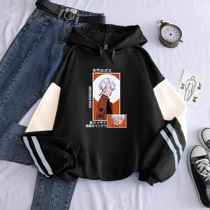 Tokyo Revengers Harajuku Аниме Толстовки Мужские Длинные Рукава Манга Мультфильм Изана Курокава Постеры Осень Зима Толстовки Толстовки и свитшоты Мужские
