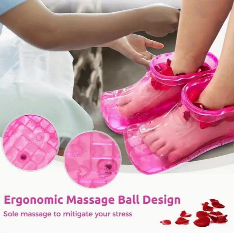 Foot Tub Foot Soaking Shoes Bath Massage Therapy Boots Portable Massage Home Feet Relaxation Slipper Acupoint Health Care