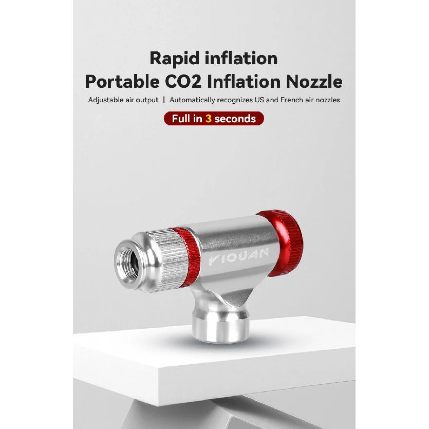 CO2 Bicycle Tire Inflator CO2 Pumps Inflator Head Aluminum Alloy Bike Tire Pump Tool Mini Bike CO2 Pump Bicycle Accessories
