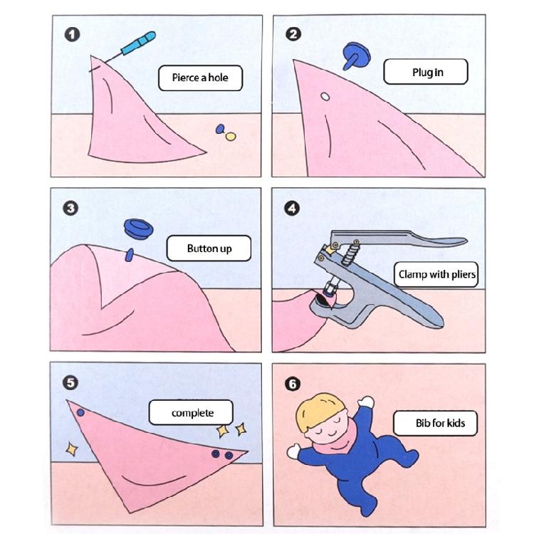 Multifunctional Button Installation Tool Handy Button Pliers Tool Button Fastener Install Tool for Baby Bibs Clothing