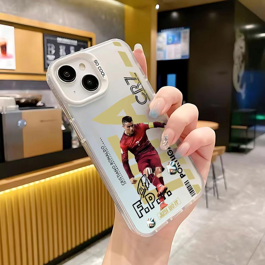 Чехол для телефона IPhone 17 Pro Футболист 16/15/14/13 Лазерный Чехол 12 Apple 11Xs Max Жесткий Pro Ma