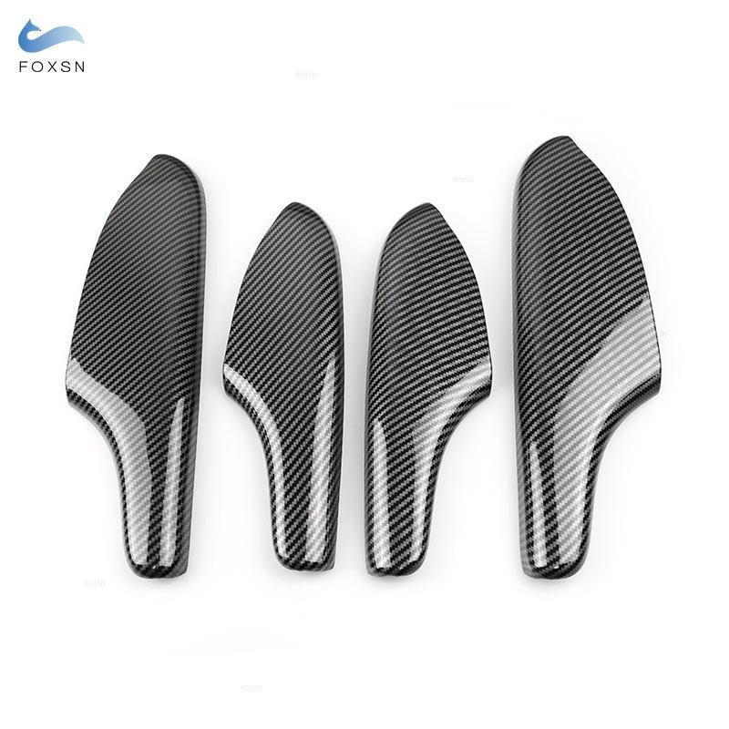For Honda Civic 11th  ABS Carbon Fiber Texture Car Interior Window Control Side Panel Door Armrest Cover Protective Trim
