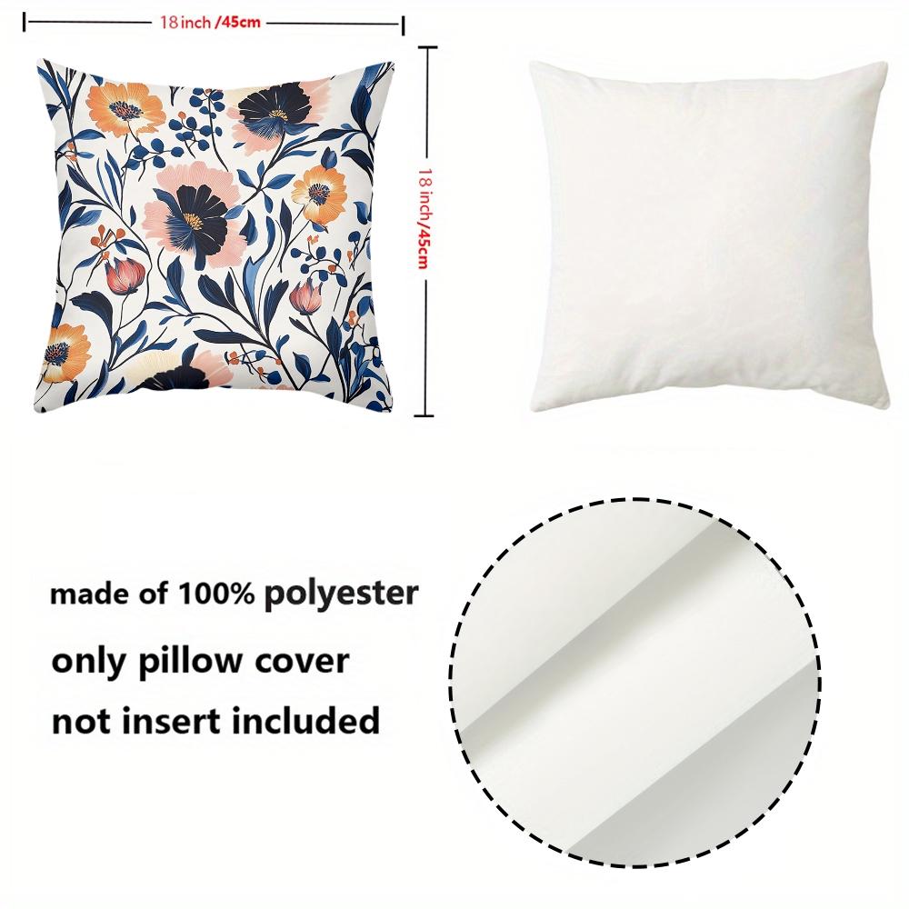 Декоративные подушки с цветочным узором для домашнего декора. Наволочка из полиэстера, декоративная наволочка для дивана. Подушка для изголовья кровати