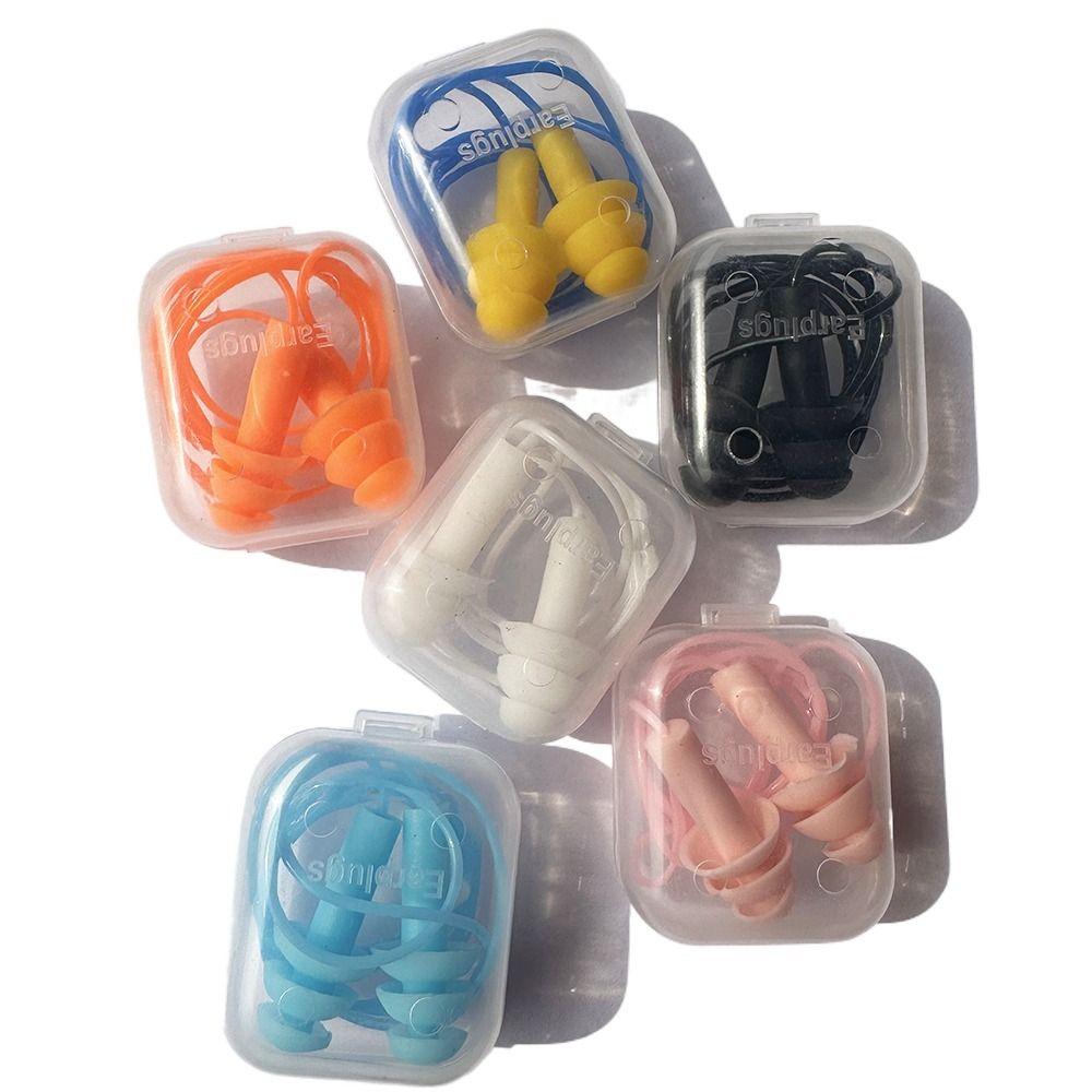 Shower Noise Reduction Box-packed Waterproof Nasal Clip Earplugs Nasal Protection Silicone Earplugs