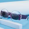 New sunglasses European and American round frame contrasting color hip-hop glasses men's and women's personalized anti-ultraviolet sunglasses