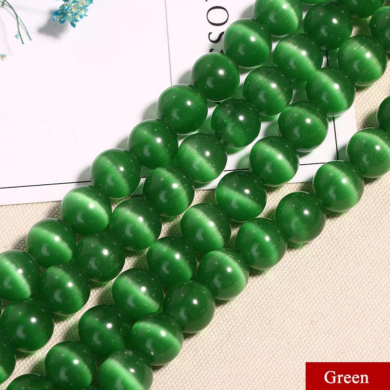 Креативные свободные бусины, подвеска для изготовления ювелирных изделий, сделай сам, для ожерелья, браслета, круглые 100-50 шт. 4-8 мм, натуральный кошачий глаз опал