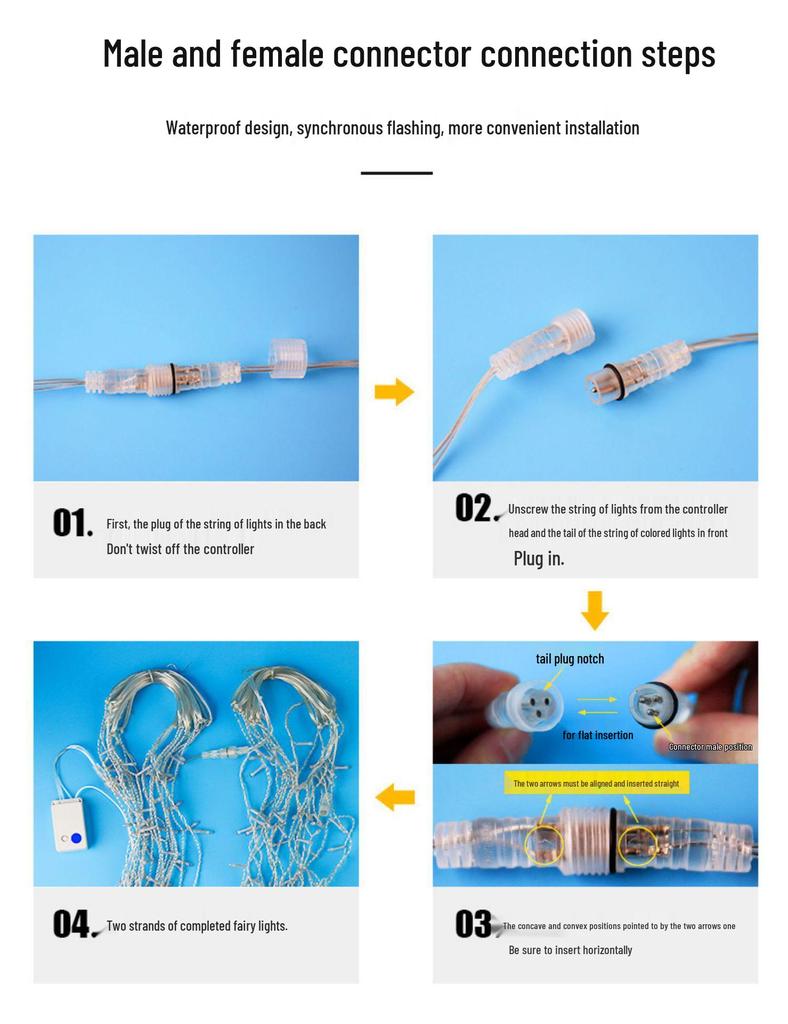 Трансграничные Водонепроницаемые Светодиодные Уличные Мерцающие Гирлянды для Двора и Декоративное Водопадное Освещение