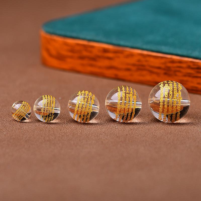 Натуральные белые хрустальные бусины с золотым штампом Sutra Barrel для самостоятельного изготовления ювелирных изделий