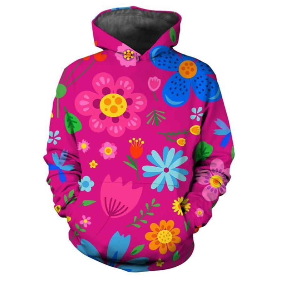 Autumn Fashion Floral 3D Print Hoodies Men Women Casual Harajuku Sweatshirts Oversized Hoodie Pullovers Tracksuit Clothing