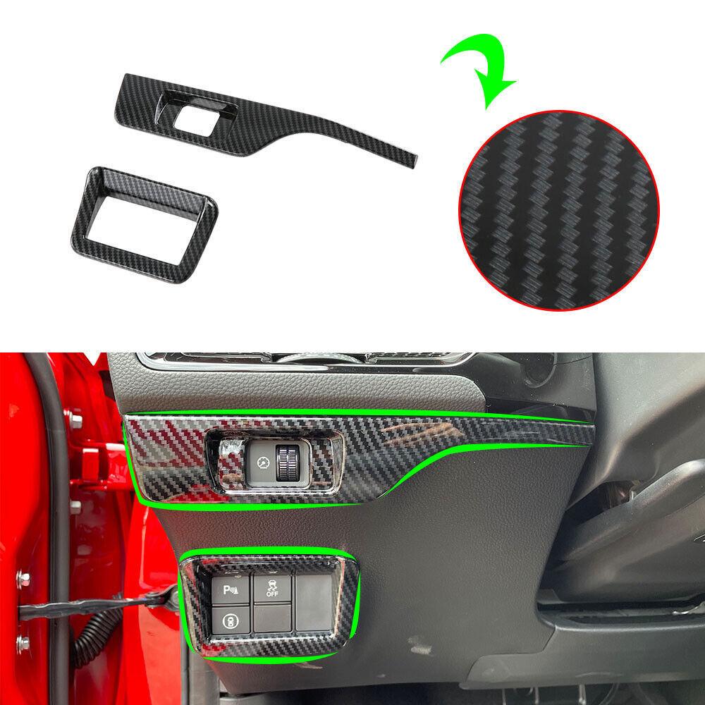 ABS Imitate Carbon Fiber Headlight Control Frame Cover For Honda 11th Civic