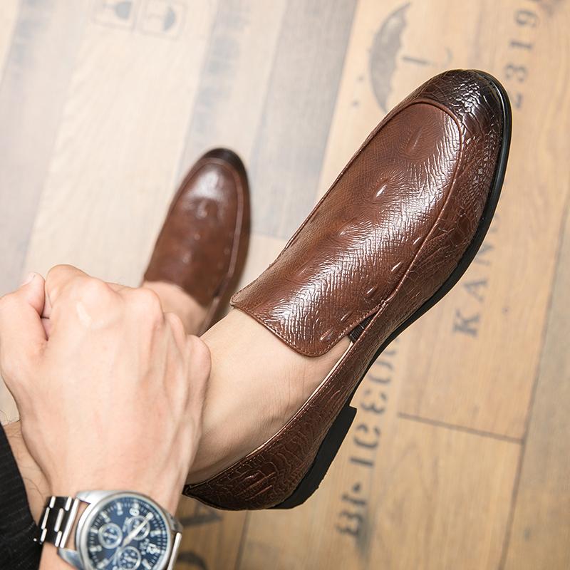 Mens Crocodile Leather Fashion Designer Business Luxury Dress Formal Wear-resistant Wedding Man Footwear Loafers Shoes for Men