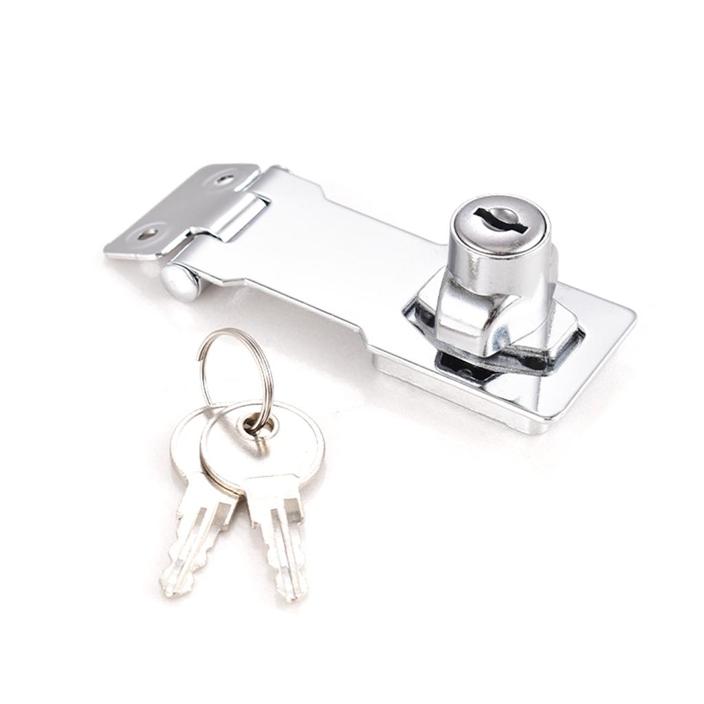 Small Hasp & Handle Metal Lock Hasp Door Buckle Security Door Clasp Knob Shed Locks for Cabinets Cupboard Drawer Gate