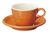 Кофейная чашка и блюдце Koyo Pottery Orbit, мандариновый оранжевый, 12650052 и 12650055