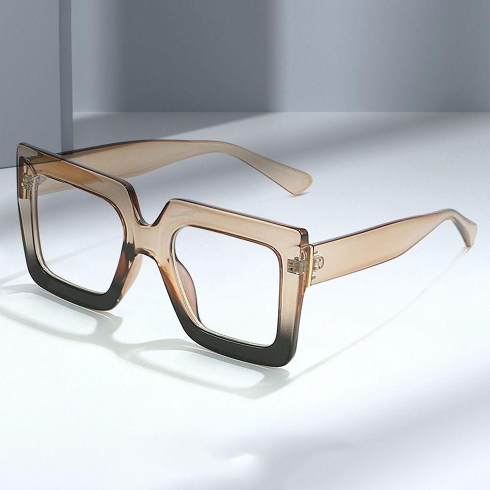Retro Anti-Blue Light Glasses Transparent Plain Glasses Ins Square Eyeglasses Party Props