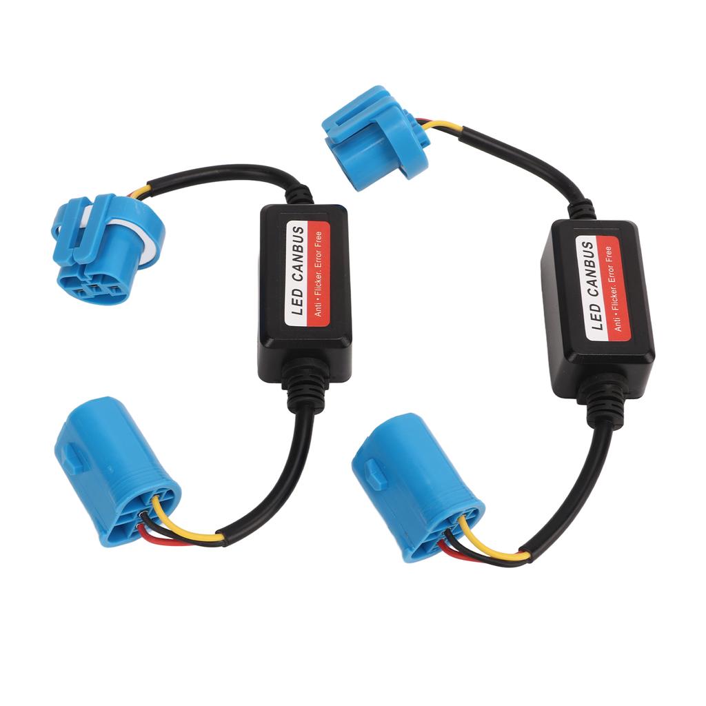 2Pcs Headlight Decoder 9007 HB5 Plug 12V DC Error Anti Flicker Resistor Canceller for LED Headlight