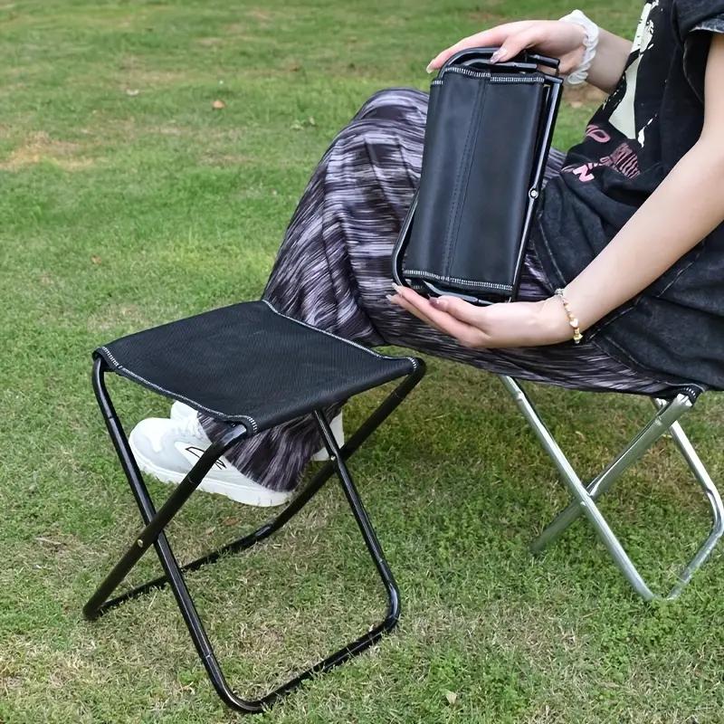 Portable Folding Chair Outdoor Camping Aluminum Alloy Folding Chair Lightweight Fishing Stool Travel Stool Camping Accessories