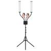 Flexible Double Arms LED Video Light Photography Fill Light 3200K-5600K Dimmable with 2pcs Flexible