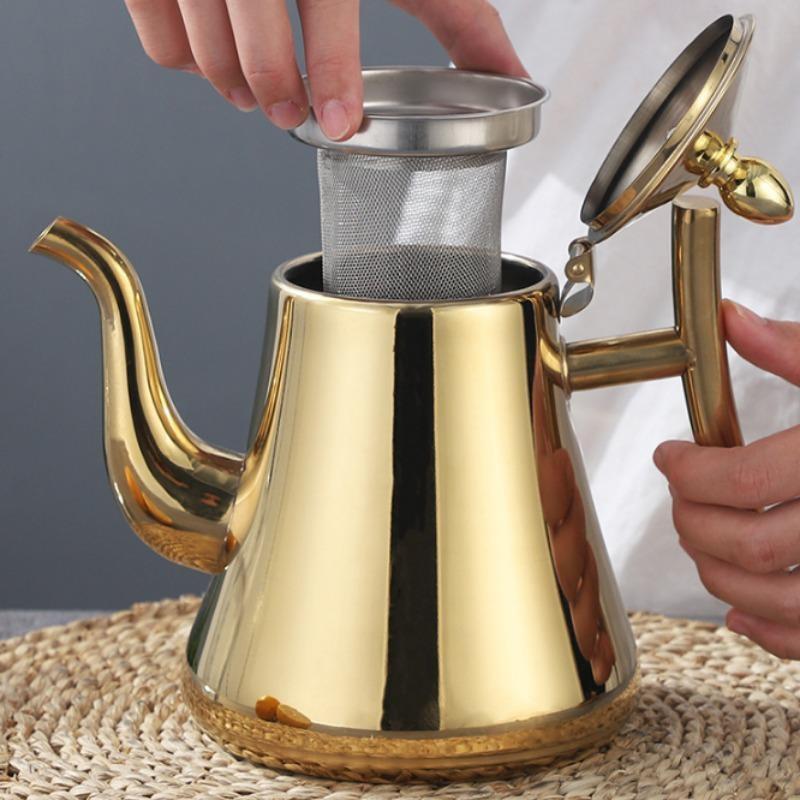 1,5 л заварочный чайник из нержавеющей стали для заваривания чая, чайник для отеля, ресторана, бытовой индукционной плиты, для приготовления пищи, цветочный чайник, кофейник