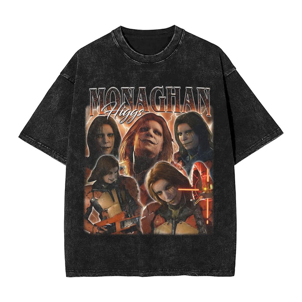 Vintage Higgs Monaghan DS2 Death Stranding 2 Washed T Shirts Streetwear Hip Hop T-Shirt Tee Shirt for Men Women 100% Cotton