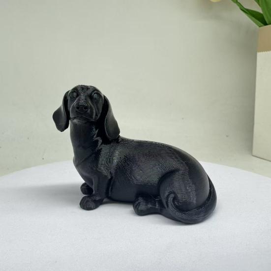 3D-печатная скульптура таксы yangyizhi, Миниатюрная фигурка собаки, Статуэтка с матовым покрытием, Художественный подарок-мемориал для питомца