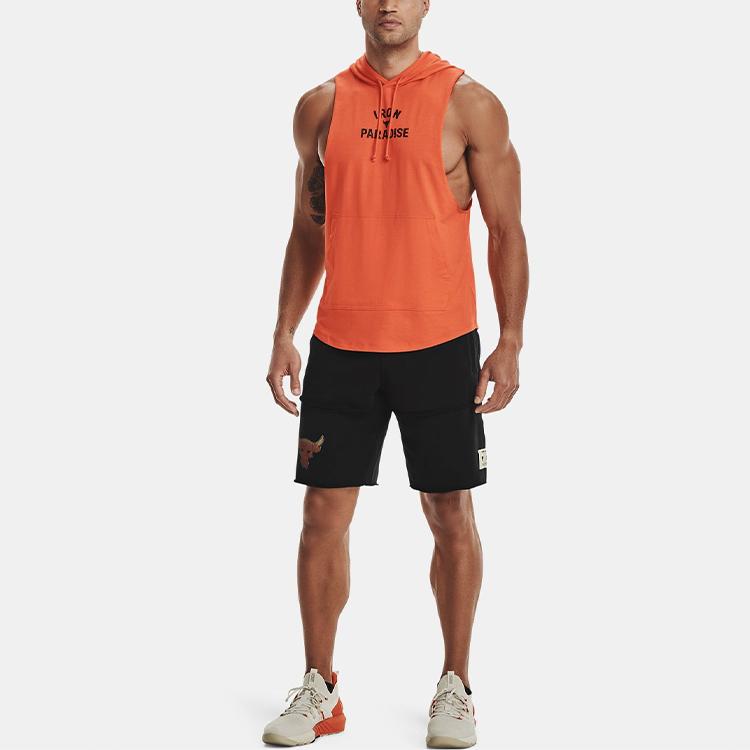 Under Armour Letter Pattern Breathable Sleeveless Sports Vest Men Vests Orange 1365215-851