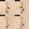 Elegant Floral Letter Keychain for Handbags Backpacks and Keys Sturdy Alloy Enamel Letter Charm Jewelry Accessory