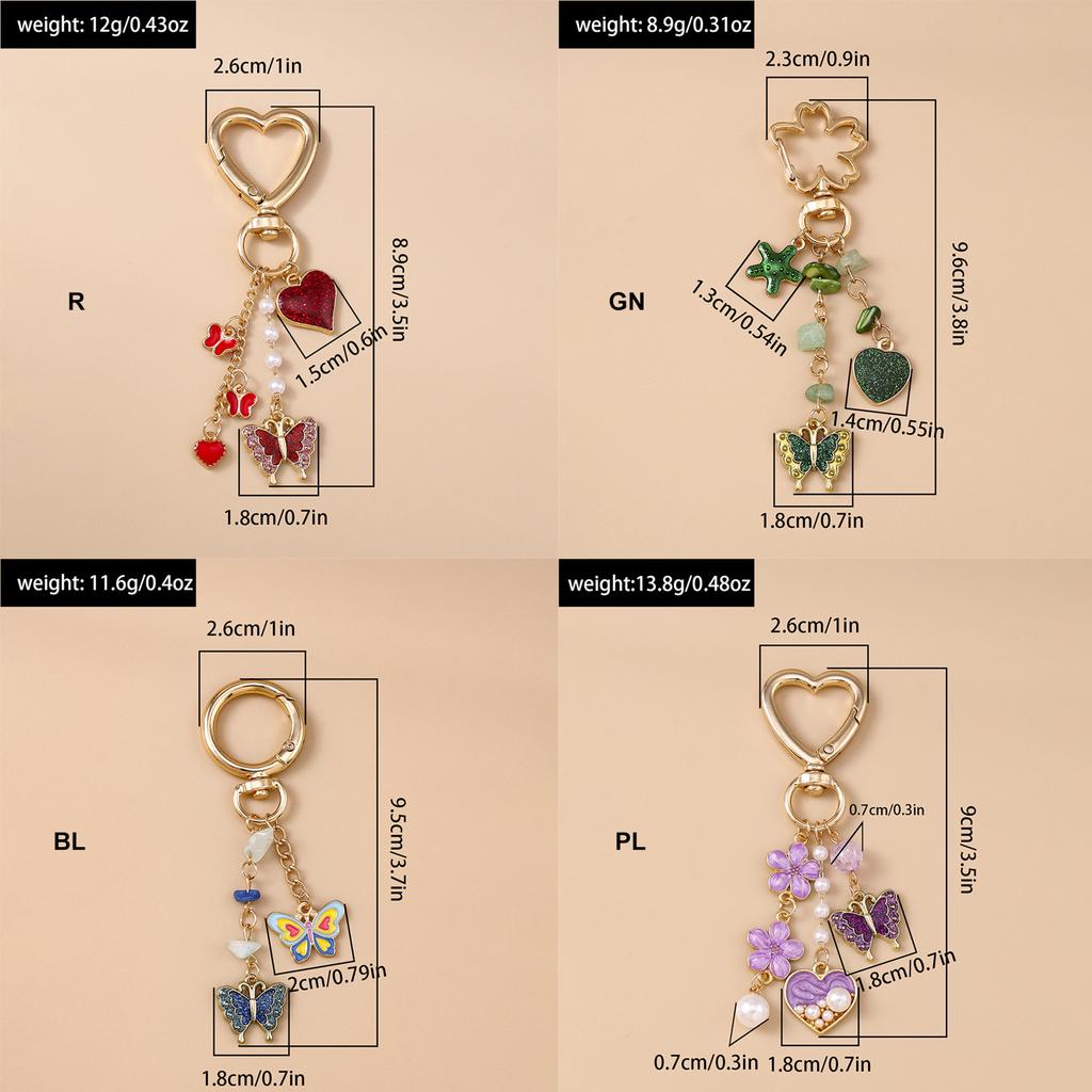 Elegant Floral Letter Keychain for Handbags Backpacks and Keys Sturdy Alloy Enamel Letter Charm Jewelry Accessory