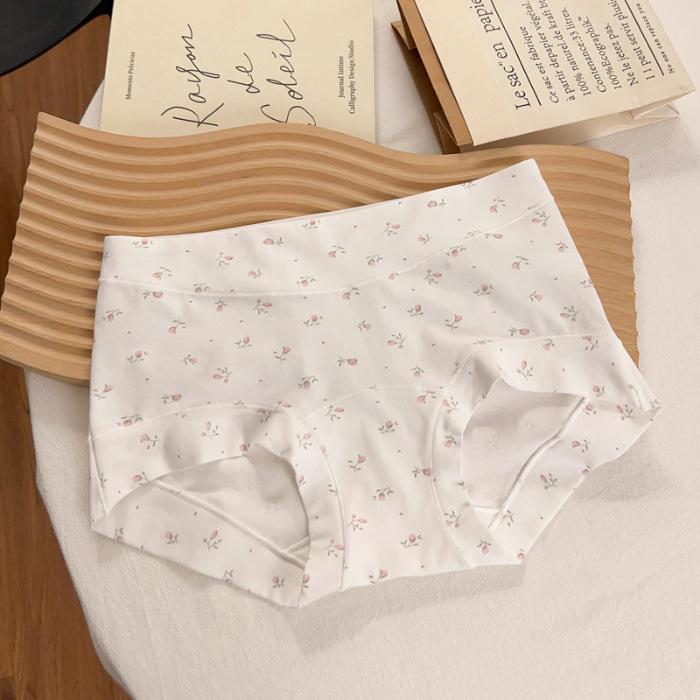 10A Женские трусы-слипы из чистого хлопка средней посадки - Антибактериальные, приятные к коже, стиль лета 2025