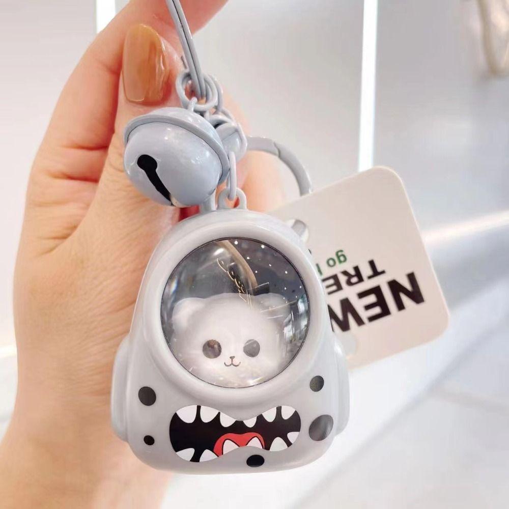 Cat Backpack Lights Key Chain Bear Cute Bag Charm Personality Cartoon Animal Keychain  Gift