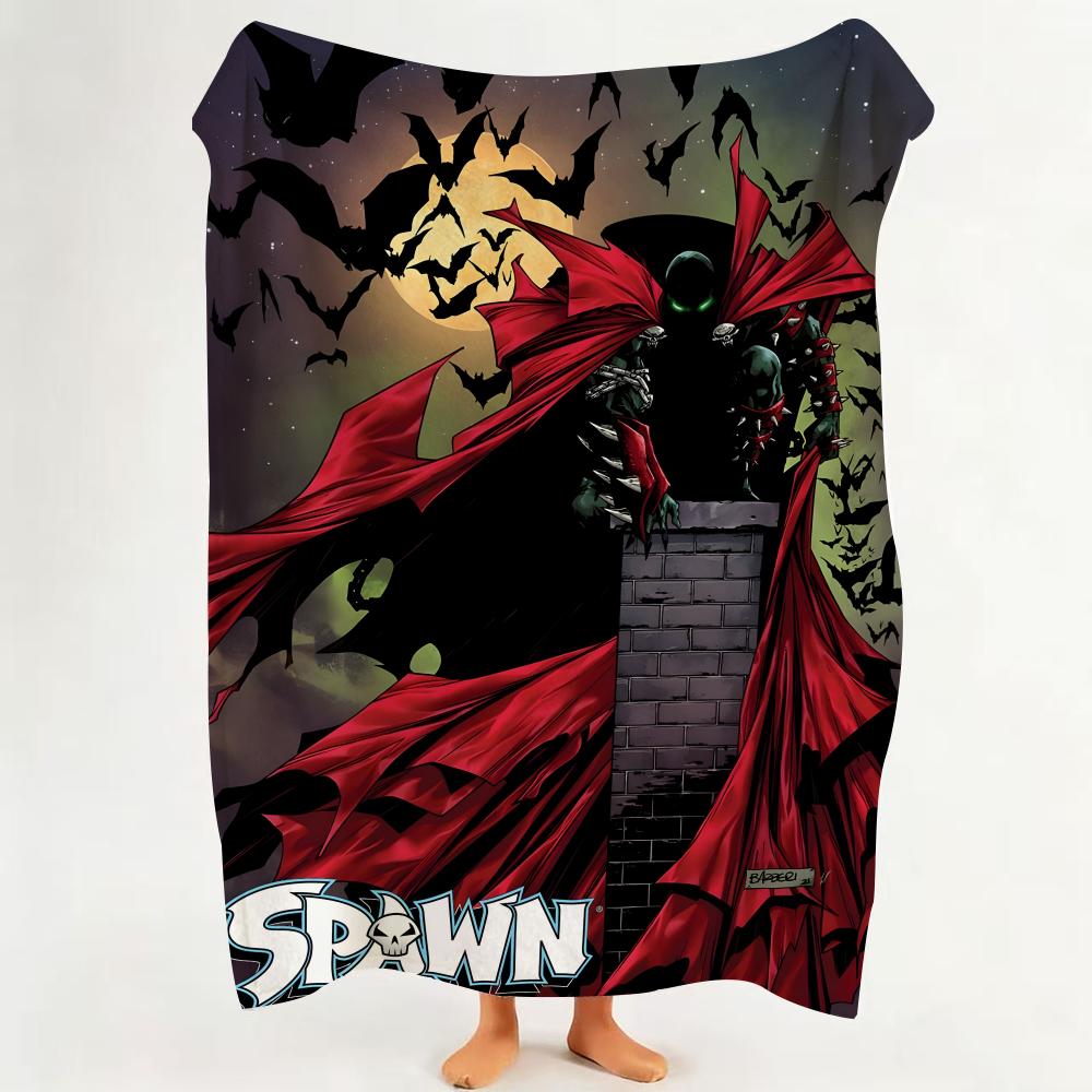 Comic S Spawn Throw Flannel Throw Blanket Suitable for Sofa Living Room Bedroom