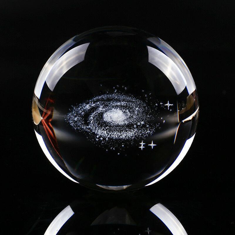 Crystal Globe Ball Galaxy Miniatures 3d Laser Engraved Glass Ball 60mm Sphere