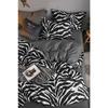 Простыни на резинке, комплект пододеяльников, одинарный, зебра, черный, белый