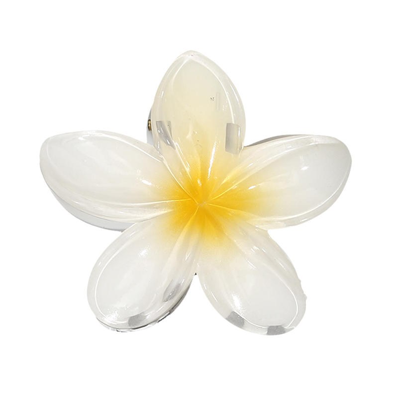Independently packaged beach vacation egg flower claw clip hair accessory colorful flower hair claw plate hair ponytail top clip