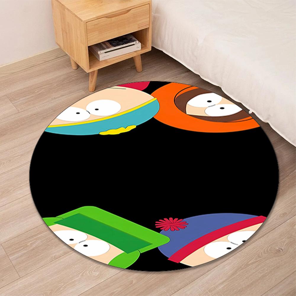 South Park Printed Round Rug Carpet Chair Rug Area Rug Entryway Doormats,for Office Chair Living Room Bedroom Kitchen Room.