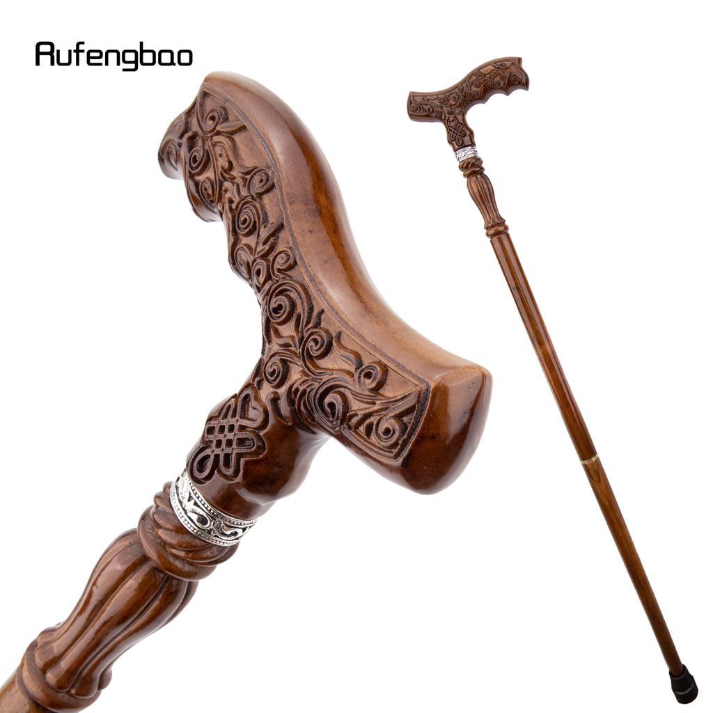 Tree Branch Brown Wooden Fashion Stick Decorative Vampire Cospaly Party Wood Walking Cane Halloween Mace Wand Crosier 93cm
