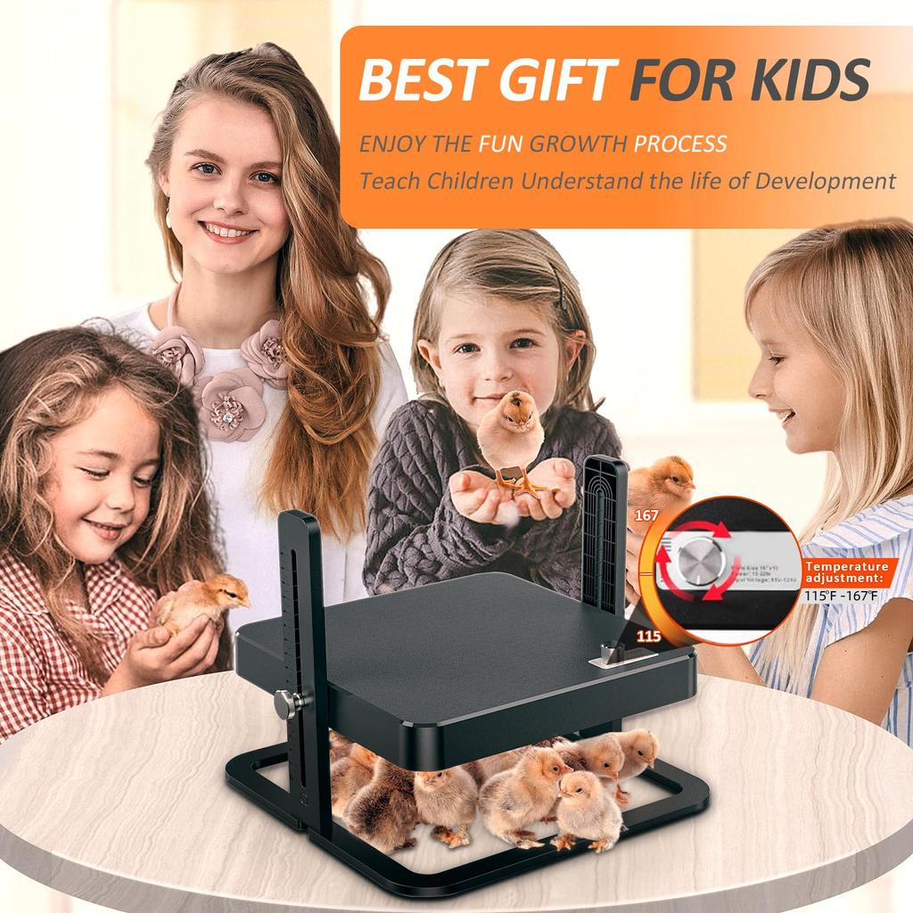 Chicken Brooder Heater,Chick Warmer with Adjustable Temperature,Height and Angle,Brooder Heater Plate