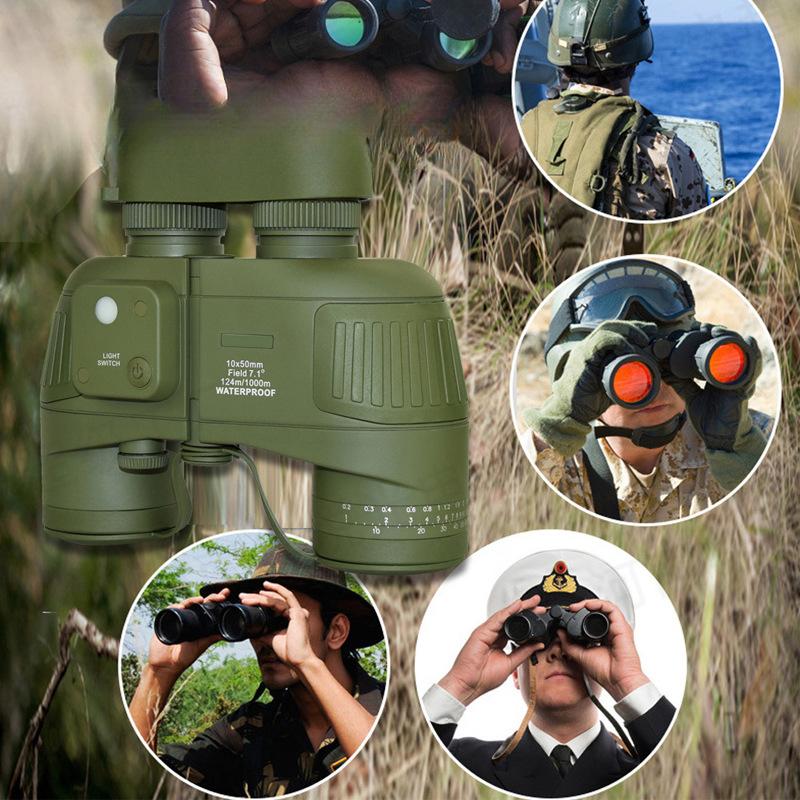 Заводская оптовая продажа биноклей 1050, заполненных азотом, водонепроницаемая сетка, диапазон ночного видения, высокое увеличение, объектив Amazon