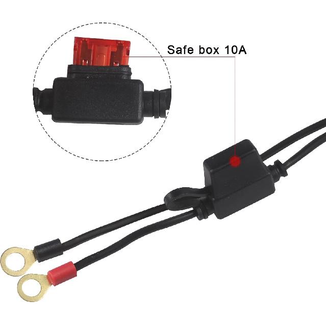 [ 6 PACK] Sae To O Ring Terminal Harness 2FT - Sae Eyelet Ring Terminal Cable 16Awg Motorcycle Battery Trickle Charger Extension Cord With Sae