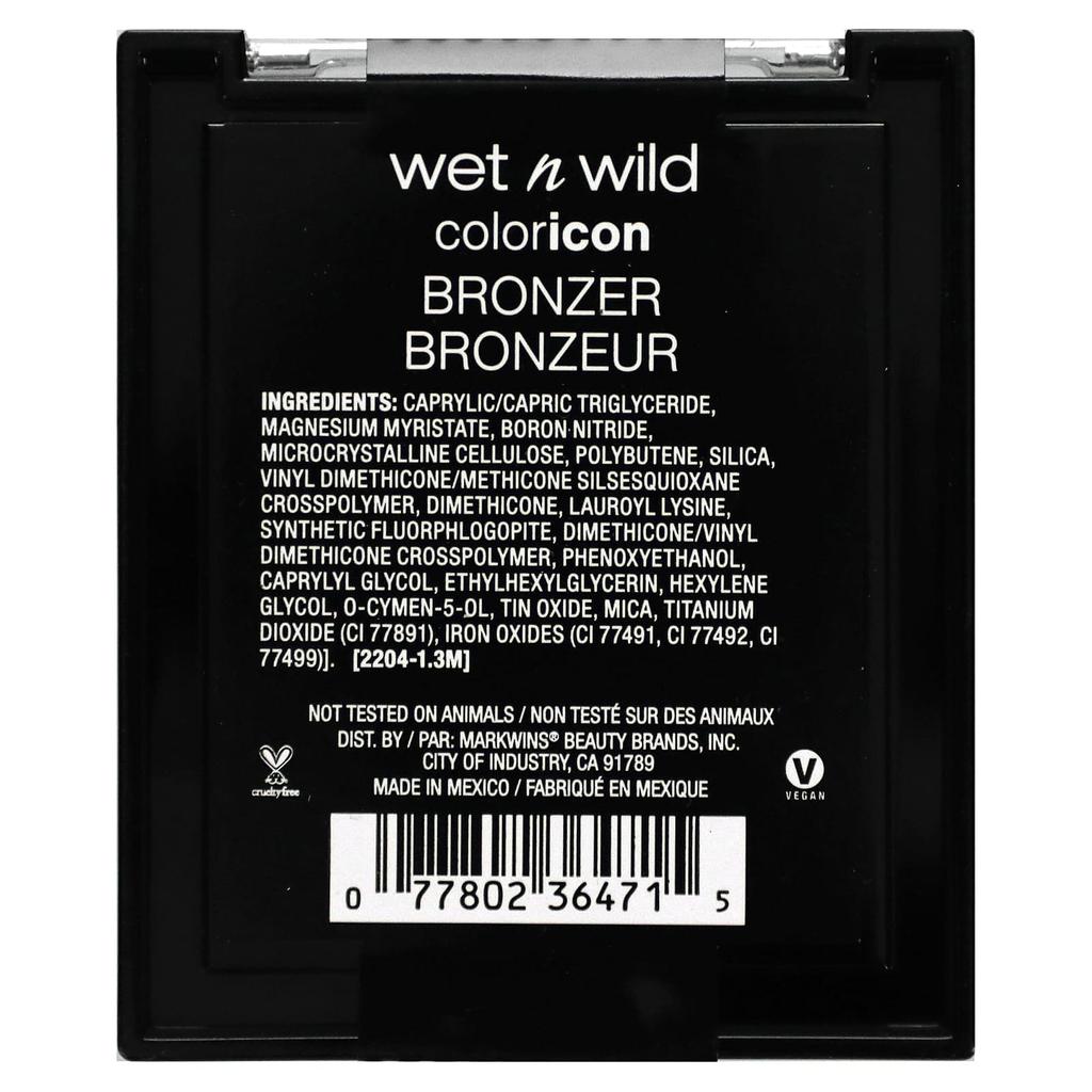 Wet N Wild Color Icon Bronzer, What Shady Beach, 11g (0.38oz)