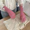 Эластичные вязаные перчатки для сенсорного экрана, конфетные цвета, вязание, шерстяные перчатки, для мужчин и женщин