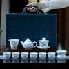 High-end corporate business gifts Customer anniversary gift Suet jade tea set Household set