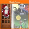 Skellington Nightmare Jack Before Christmas Inspired Shabby Chic Rag Wreath