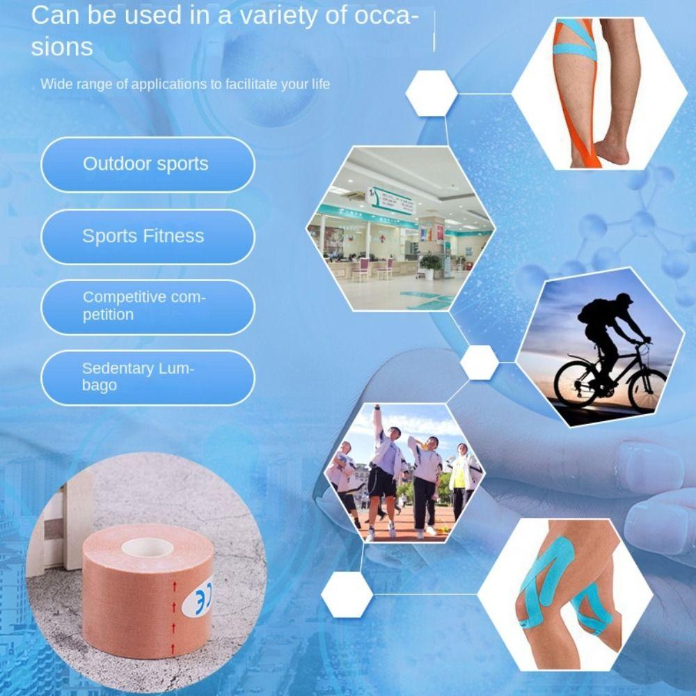 Эластичная ткань I-образный мышечный пластырь Многократное использование Спортивная поддерживающая лента Кинезиотейп Фитнес